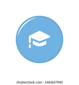 isolated graduate  icon vector. modern 3d icon button.