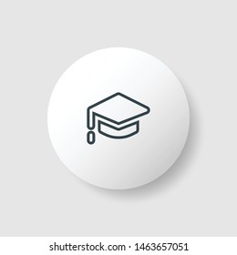 isolated graduate  icon vector. modern 3d icon button.