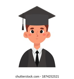 Isolated graduate man professions jobs icon- Vector