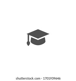 Icono del vector de graduación aislado, Emoji, Emoticón