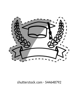 Isolated graduation hat icon vector illustration graphic design