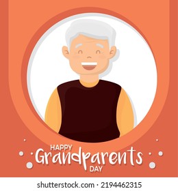 Isolated grandfather body vector illustation