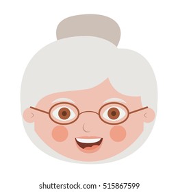 Isolated grandmother cartoon design