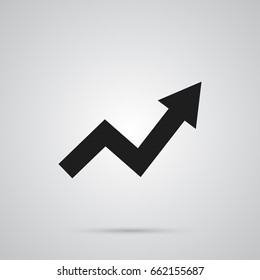Isolated Graph Icon Symbol On Clean Background. Vector Grown Element In Trendy Style.