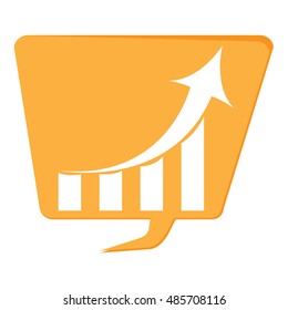 Isolated graph on a bubble chat, Vector illustration
