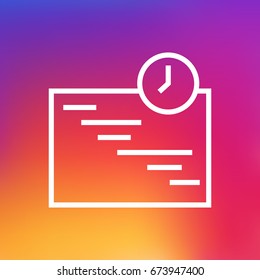 Isolated Graph Outline Symbol On Clean Background. Vector Schedule Element In Trendy Style.