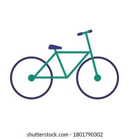 Isolated graphic of a bicycle. Vector illustration.