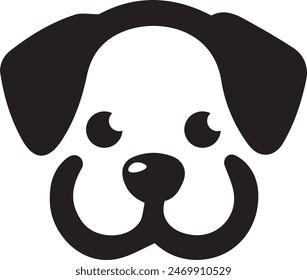 isolated  a graphic  dog cute illustration of peaking. silhouette of  dog vector. dignified poses on a white background.