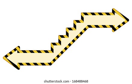 Isolated graphic element made out of stairs and arrows / stair arrows / arrow