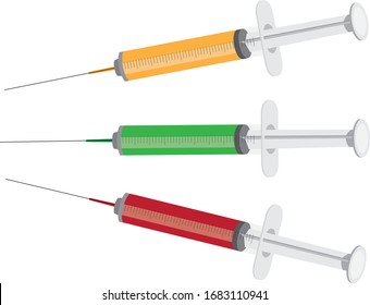 isolated graphic vector illustration hypodermic needle syringe injection 
