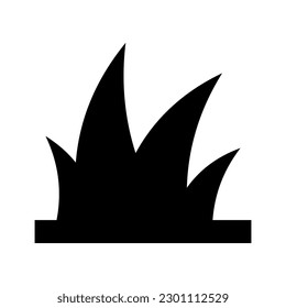 Isolated grass icon. Editable color. EPS vector file