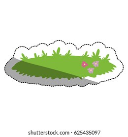 Isolated grass lawn design