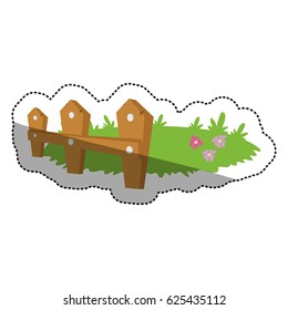 Isolated grass lawn design