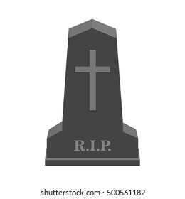 Isolated grave on a white background, Halloween vector illustration
