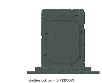 An isolated gravestone on transparent background
