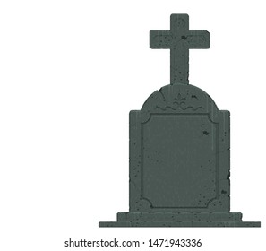 An isolated gravestone on transparent background
