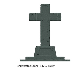 An isolated gravestone on transparent background
