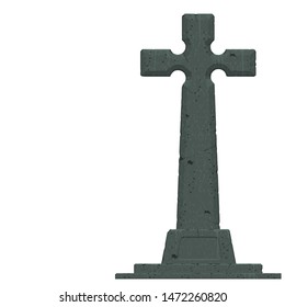 An isolated gravestone on transparent background
