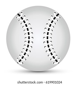 Isolated gray baseball