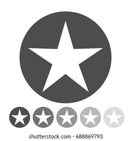 Isolated gray and black star icon, ranking mark. Modern simple favorite sign, decoration symbol for website design, web button, mobile app.