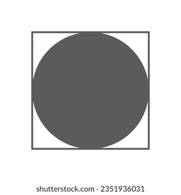 A isolated gray dot with a align on square.