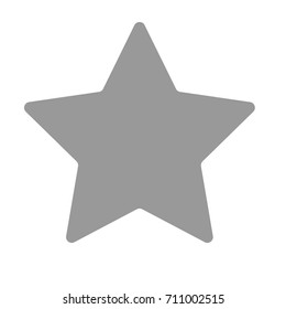 Isolated gray  star icon, ranking mark. Modern simple favorite sign, decoration symbol for website design, web button, mobile app.