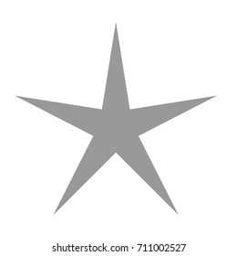 Isolated gray   star icon, ranking mark. Modern simple favorite sign, decoration symbol for website design, web button, mobile app.