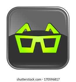 Isolated gray web icon on white background