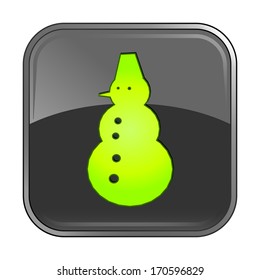 Isolated gray web icon on white background