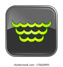 Isolated gray web icon on white background