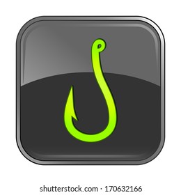 Isolated gray web icon on white background