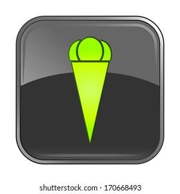 Isolated gray web icon on white background