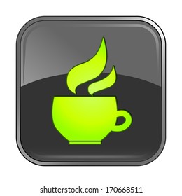 Isolated gray web icon on white background