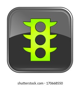 Isolated gray web icon on white background