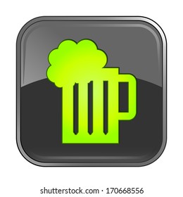 Isolated gray web icon on white background