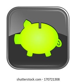 Isolated gray web icon on white background
