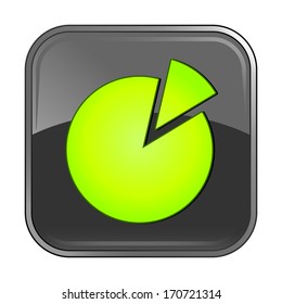 Isolated gray web icon on white background