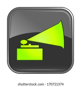 Isolated gray web icon on white background