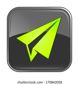 Isolated gray web icon on white background