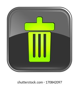 Isolated gray web icon on white background