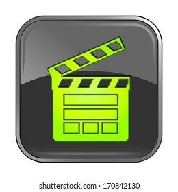 Isolated gray web icon on white background