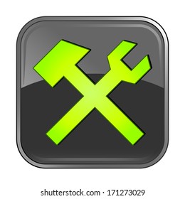 Isolated gray web icon on white background