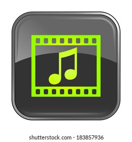Isolated gray web icon on white background.