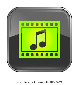 Isolated gray web icon on white background.