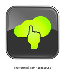 Isolated gray web icon on white background.