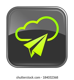 Isolated gray web icon on white background