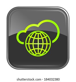 Isolated gray web icon on white background