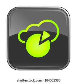 Isolated gray web icon on white background