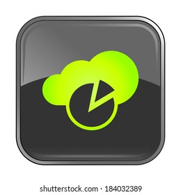 Isolated gray web icon on white background