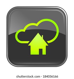 Isolated gray web icon on white background